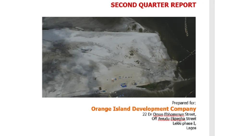 IMM for Orange Island Reclamation. SECOND QUARTER REPORT