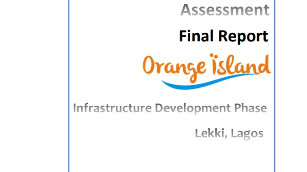 ESIA of Orange Island Infrastructure Development Phase, Lekki, Lagos