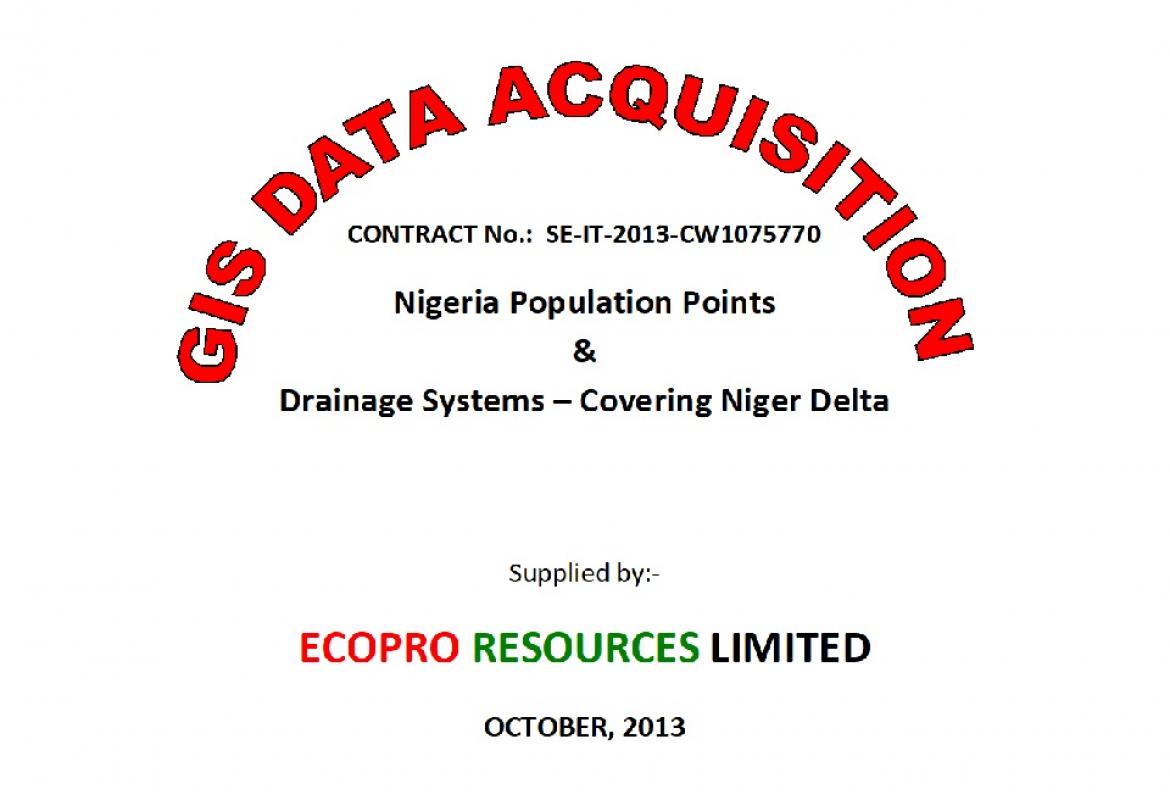 GIS Data on Niger Delta (Nigeria) Drainage Systems