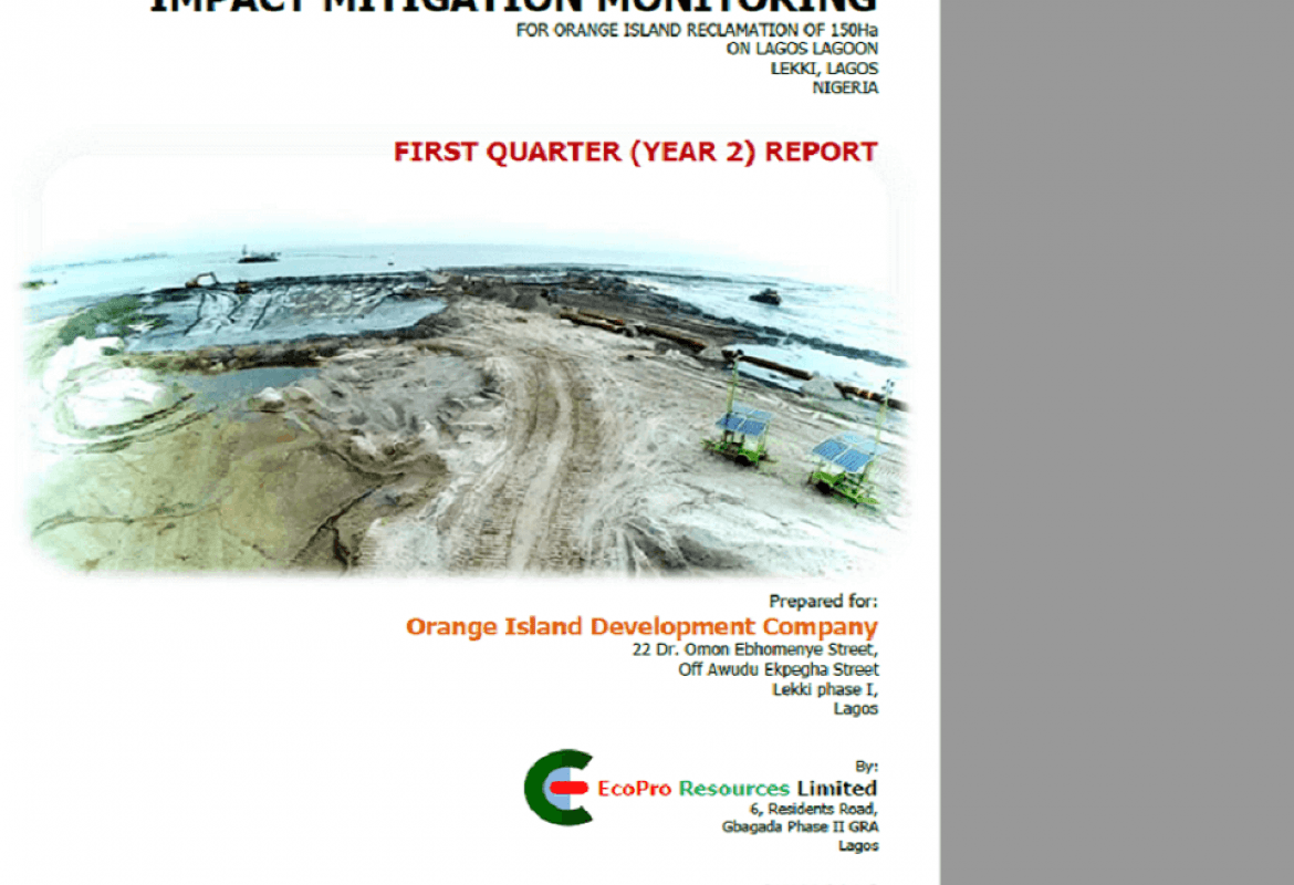 IMM for Orange Island Reclamation.  FIRST QUARTER YEAR 2 REPORT