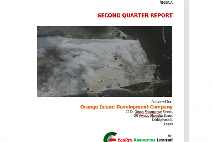 IMM for Orange Island Reclamation. SECOND QUARTER REPORT