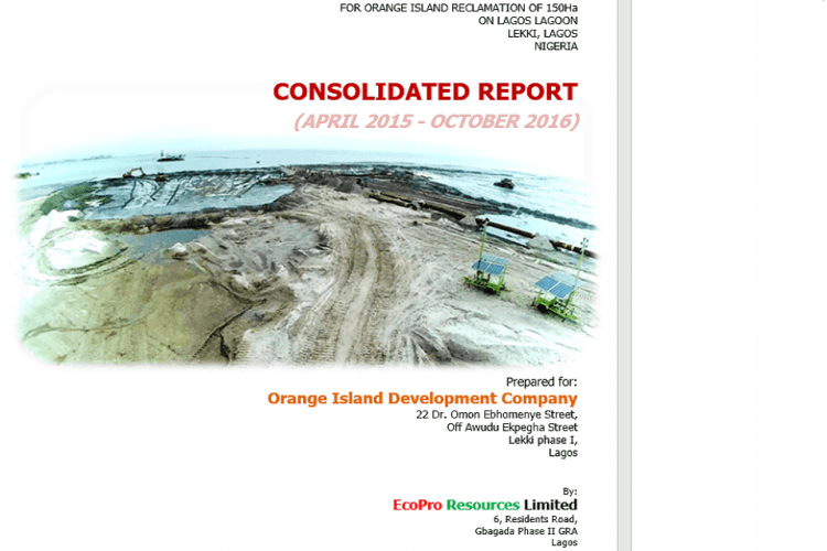 IMM for Orange Island Reclamation Phase - Consolidated Report