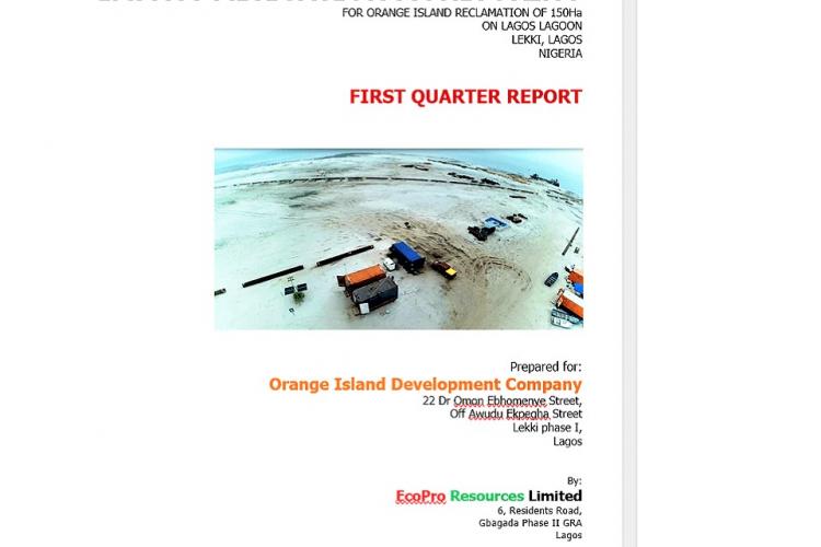 IMM for Orange Island Reclamation. FIRST QUARTER REPORT