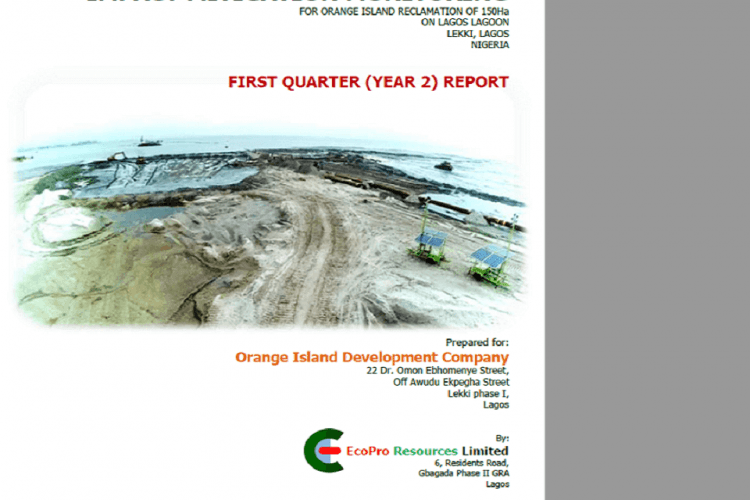 IMM for Orange Island Reclamation.  FIRST QUARTER YEAR 2 REPORT