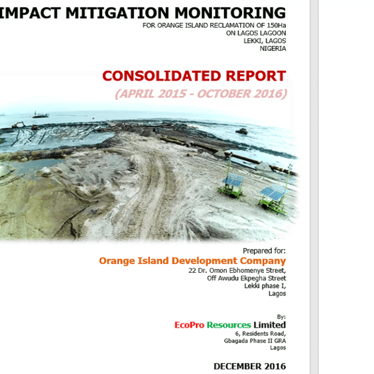 IMM for Orange Island Reclamation Phase - Consolidated Report