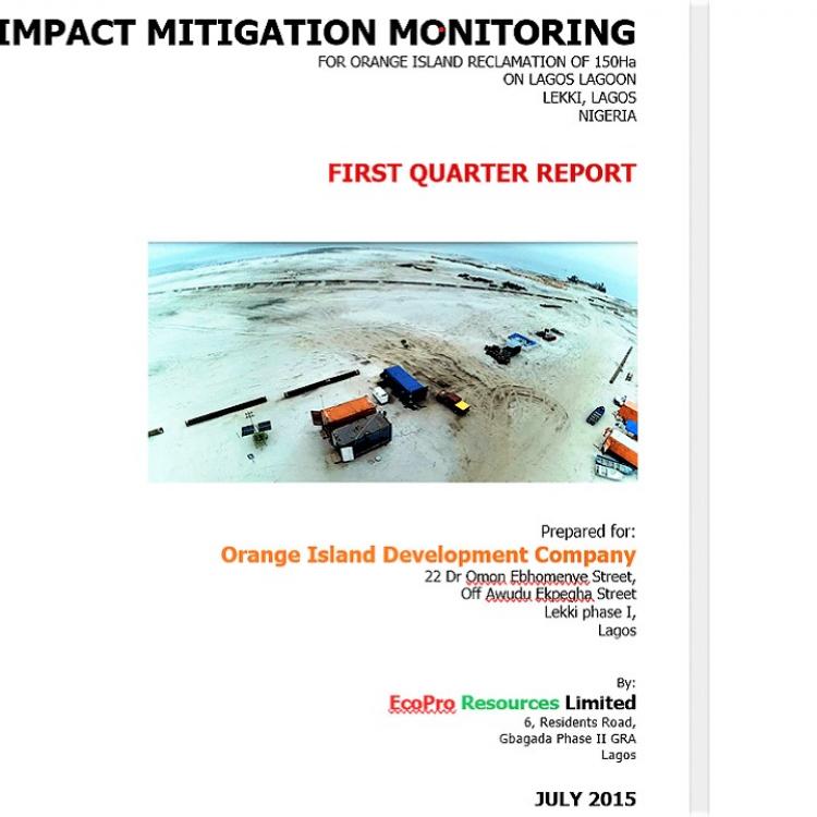 IMM for Orange Island Reclamation. FIRST QUARTER REPORT