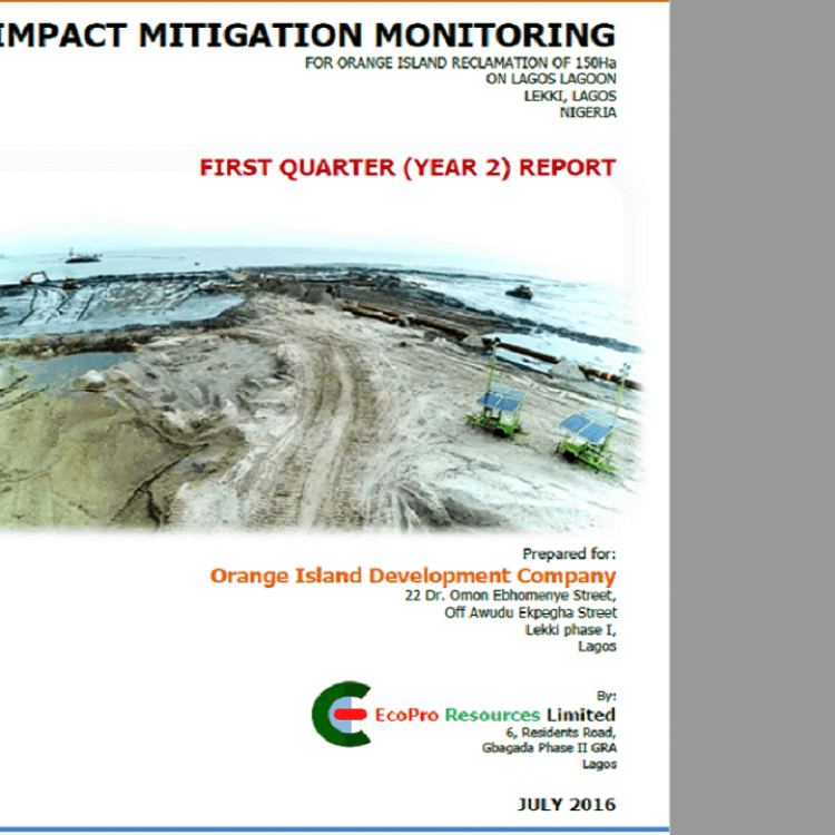 IMM for Orange Island Reclamation.  FIRST QUARTER YEAR 2 REPORT